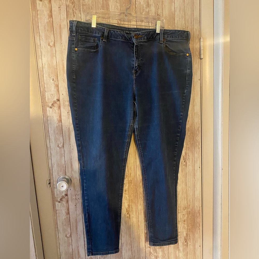 Lane Bryant size 24 plus size skinny blue jeans women's